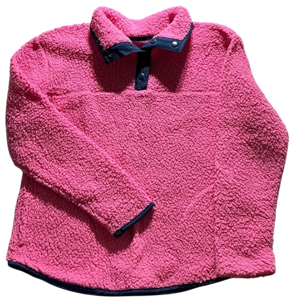 Cozy Pink Fleece Pullover Size Small